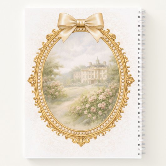 Carnet Un Cadeau Romantique Personnalisé Régence Initial (Dos)