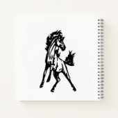 Carnet Un cheval sautant fringant dans la nature (Dos)