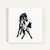 Carnet Un cheval sautant fringant dans la nature (Devant)