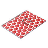 Carnet Un coeur rouge rayé (Côté gauche)