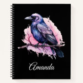 Carnet Un Corbeau noir sur une branche (Devant)