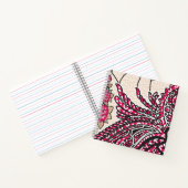 Carnet Un design cachemire décoratif avec rouge vif et ép (Intérieur)