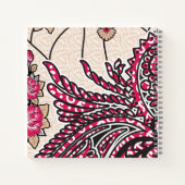 Carnet Un design cachemire décoratif avec rouge vif et ép (Dos)