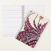 Carnet Un design cachemire décoratif avec rouge vif et ép (À l'intérieur)