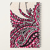 Carnet Un design cachemire décoratif avec rouge vif et ép (Verso)