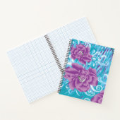 Carnet Un design textile dynamique avec violet et turq (Intérieur)
