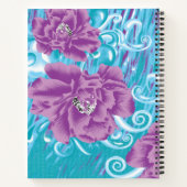 Carnet Un design textile dynamique avec violet et turq (Dos)