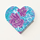 Carnet Un design textile dynamique avec violet et turq (Dos)