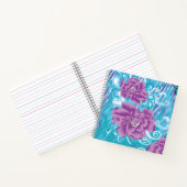 Carnet Un design textile dynamique avec violet et turq (Intérieur)