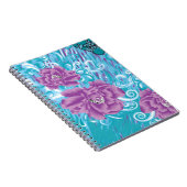 Carnet Un design textile dynamique avec violet et turq (Côté Droit)
