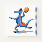 Carnet Un Dessin Iguanodon Jouant Au Basket-Ball. (Dos)