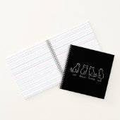 Carnet Un Deux Trois Cat Abstrait Français Kitty (Intérieur)