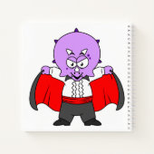 Carnet Un Dinosaure De Ceratops Habillé Comme Comte Dracu (Dos)