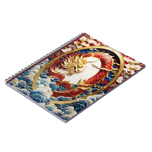 Carnet Un dragon à souffle de feu intelligence artificiel (Côté gauche)