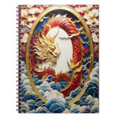 Carnet Un dragon à souffle de feu intelligence artificiel (Devant)