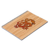 Carnet Un dragon rouge sur le bambou aiment (Côté gauche)