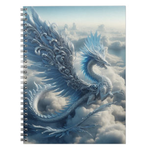 Carnet Un dragon superbe entouré de nuages