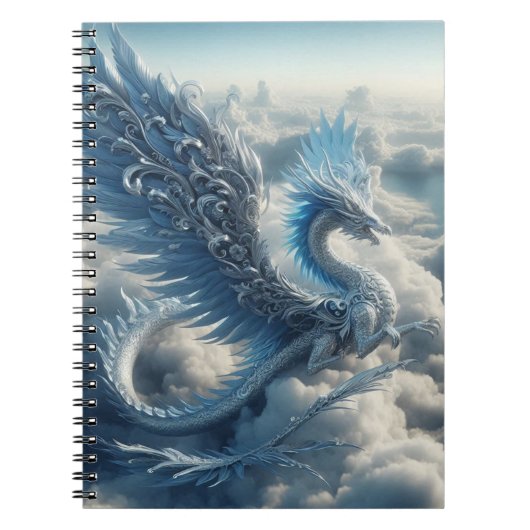 Carnet Un dragon superbe entouré de nuages (Devant)