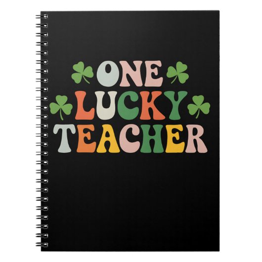 Carnet Un enseignant chanceux enseignant la Saint-Patrick (Devant)