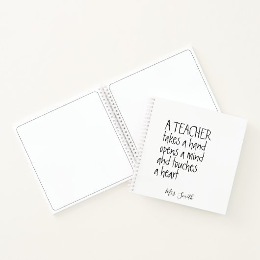 Carnet Un enseignant prend la main (Intérieur)