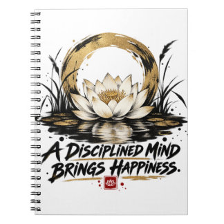 Carnet Un esprit discipliné apporte le bonheur Lotus Medi