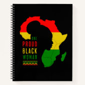 Carnet Un Fier Noir Femme Noir Mois d'Histoire Drapeau (Devant)