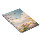 Carnet Un fond floral printanier (Côté Droit)