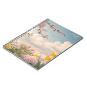 Carnet Un fond floral printanier (Côté gauche)