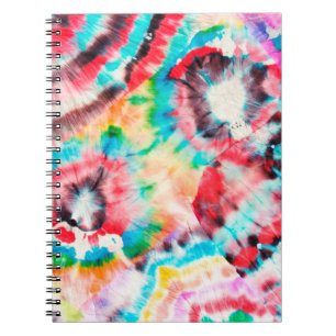 Carnet Un Grunge Rouge. Motif de Shibori. Arbre à pinceau
