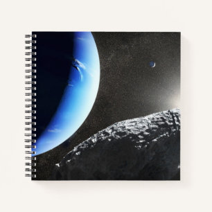 Carnet Un Hippocamp de la minuscule lune de Neptune.