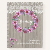 Carnet Un jardin d'amour personnalisé (Devant)