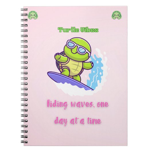 Carnet Un jour à une vie de tortue de temps pour les cade (Devant)