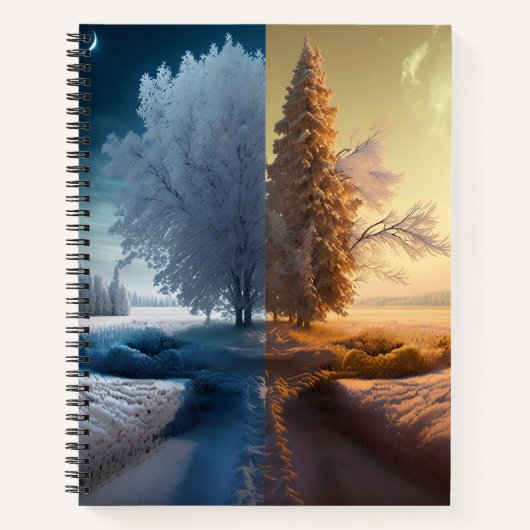 Carnet Un jour en hiver (Devant)