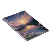 Carnet Un lac lavé dans la Serenade de la fleur de cerisi (Côté Droit)