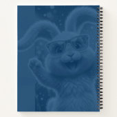 Carnet Un lapin avec des lunettes de soleil néon (Dos)