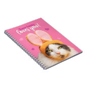 Carnet Un lapin vous aime Chat drôle dans les oreilles de (Côté Droit)