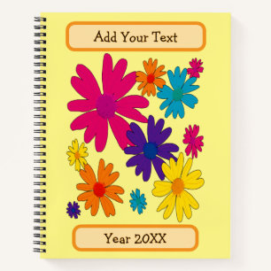 Carnet Un lit floral de fleurs de marguerite