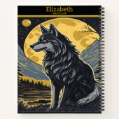 Carnet Un loup solitaire hurle sous le clair de lune (Dos)