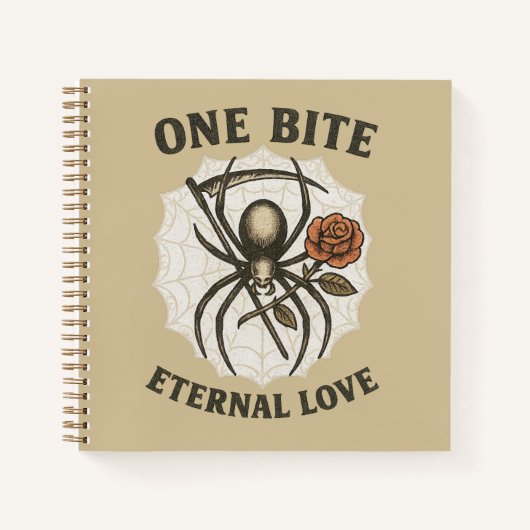 Carnet Un Maigre Amour Éternel Araignée Gothique Hallowee (Devant)