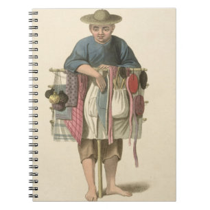 Carnet Un marchand ambulant, plaquent 17 "du costume de