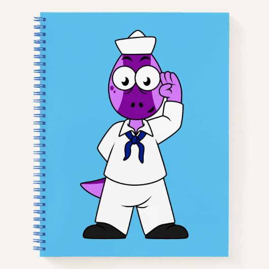 Carnet Un marin de la marine Pachycephalosaurus Dinosaur. (Devant)