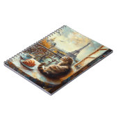 Carnet Un matin à Paris | Chat au gingembre dans un café (Côté gauche)