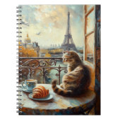 Carnet Un matin à Paris | Chat au gingembre dans un café (Devant)