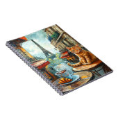 Carnet Un matin à Paris | Chat au gingembre dans un café (Côté Droit)