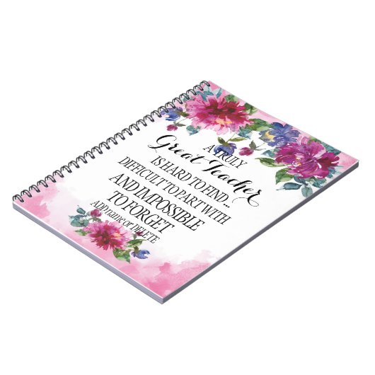 Carnet Un Merci enseignant vraiment formidable Appréciati (Côté gauche)