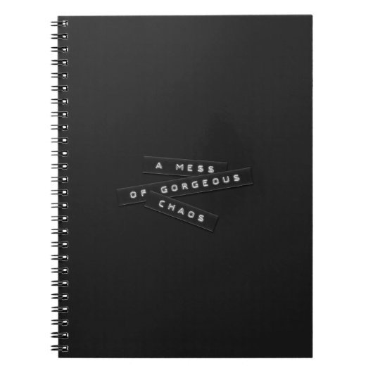 Carnet Un Mess De Superbes Chaos Étiquettes Embossés (Devant)