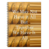 Carnet Un message inspirant avec la conception africaine (Devant)