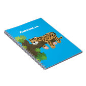 Carnet Un mignon léopard dormant dans un arbre dessin ani (Côté Droit)