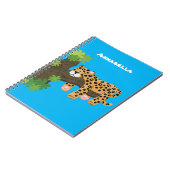 Carnet Un mignon léopard dormant dans un arbre dessin ani (Côté gauche)