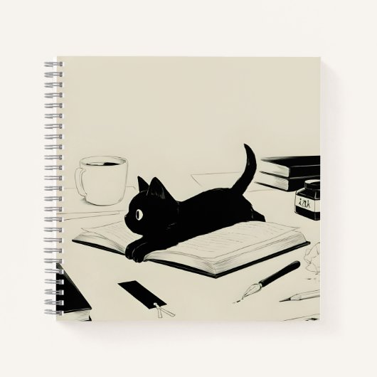 Carnet Un moment d'encre et de Whiskers (Devant)